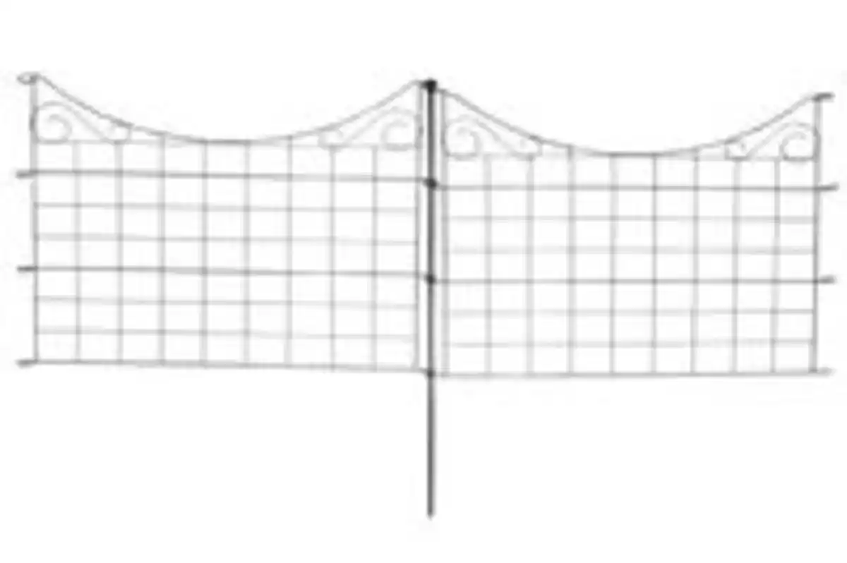 Bild 4 von Metall-Gartenzaun, NI3, pulverbeschichtet, ca. 77,5 x 64 cm - Anthrazit