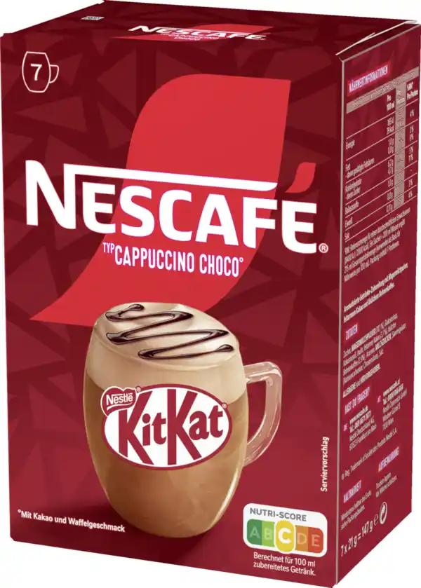 Bild 3 von Nescafé NESCAFE Typ Cappuccino Choco KitKat (7x211g), 147 g