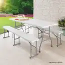 Bild 2 von Biertisch mit Tragegriff aus Kunststoff Gartentisch Koffertisch Koffer-Klapptisch