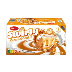 MUCCI Swirly 3 x 140 ml, Caramel Cookie