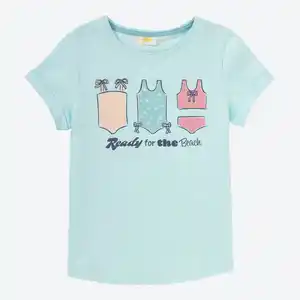 Kinder-Mädchen-T-Shirt mit Rundhalsausschnitt