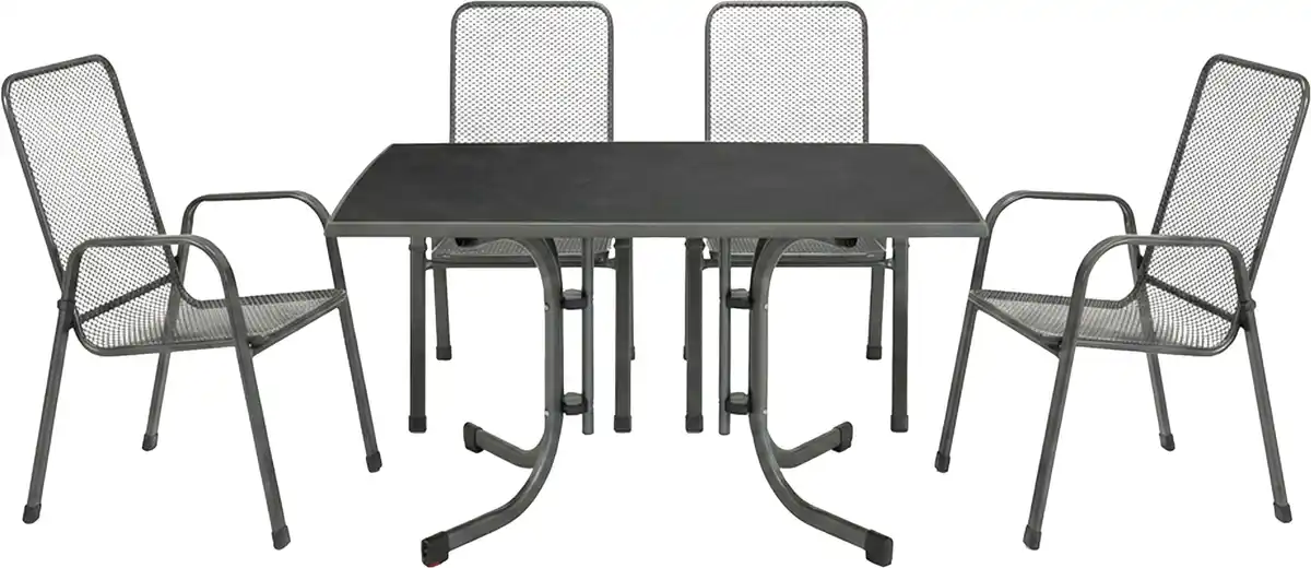 Bild 1 von MFG Garten-Essgruppe Boulevard 4 Personen Metall anthrazit