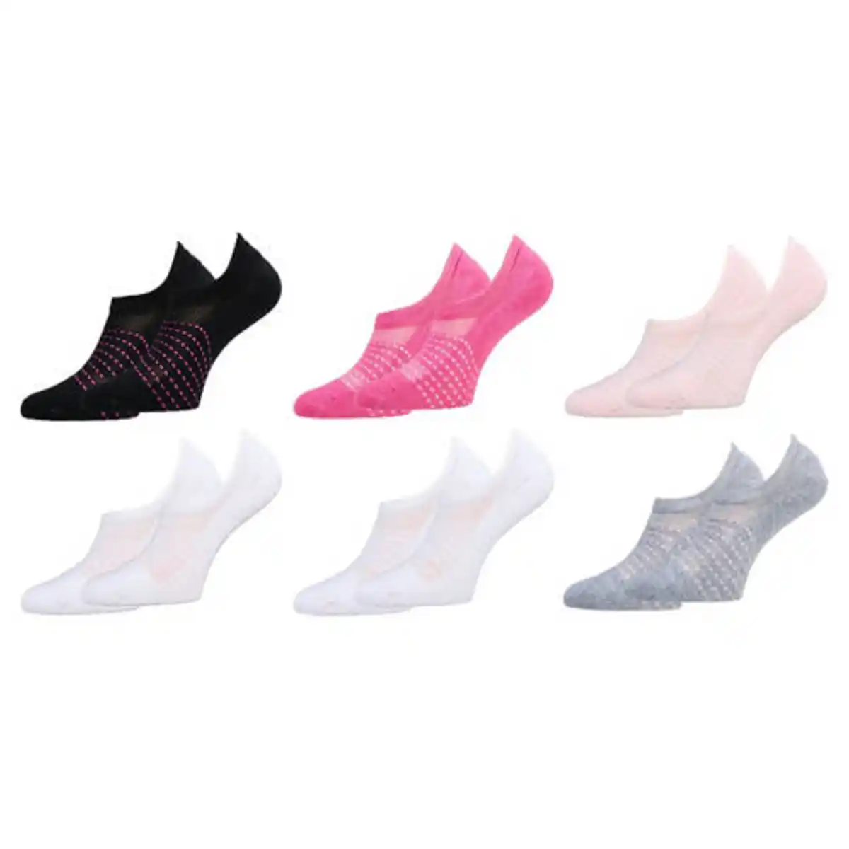 Bild 1 von CRANE Damen oder Herren Fitness-Socken 6er-Pack, Weiß/Rosa, 35/38