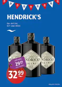 HENDRICK'S Gin44 % Vol.