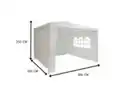 Bild 3 von Partyzelt Pavillon mit 4 Seitenwänden, ca. 300 x 300 x 250 cm – Weiß