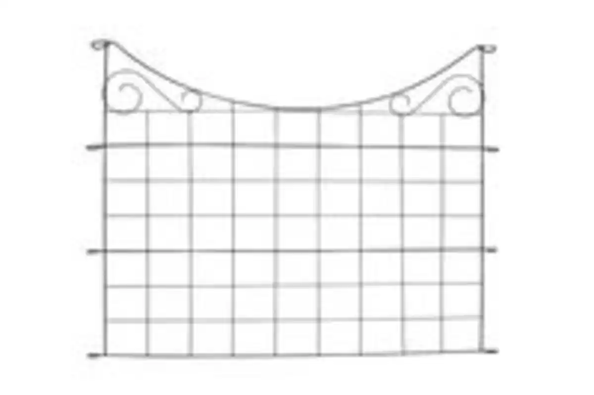Bild 2 von Metall-Gartenzaun, NI3, pulverbeschichtet, ca. 77,5 x 64 cm - Anthrazit