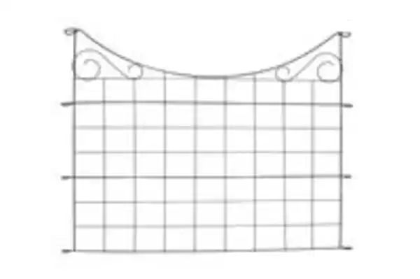Bild 2 von Metall-Gartenzaun, NI3, pulverbeschichtet, ca. 77,5 x 64 cm - Anthrazit