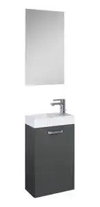 Gäste WC Gästewaschplatz Mainz anthrazit matt 40 cm