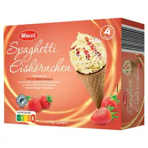 MUCCI Spaghetti Waffelhörnchen 520 ml