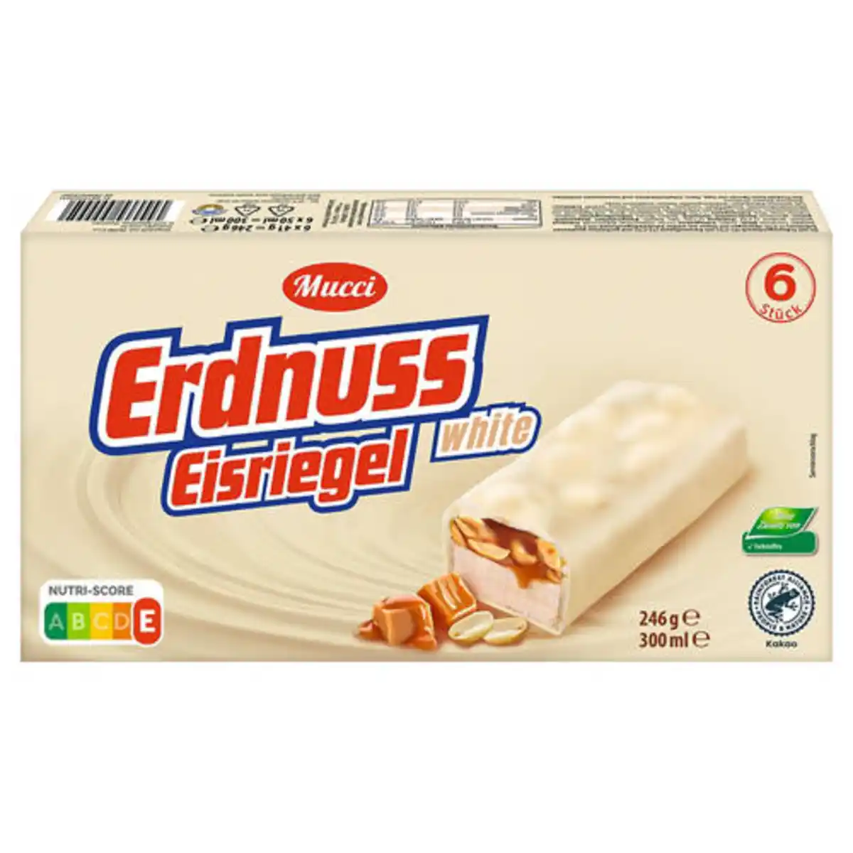 Bild 1 von MUCCI Eisriegel 250 g, Erdnuss weiß