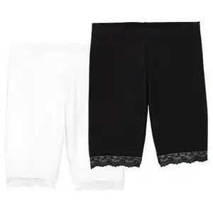 UP2FASHION BASICS Damen Radler-Leggings 2er-Pack, Schwarz/Weiß, S 36/38