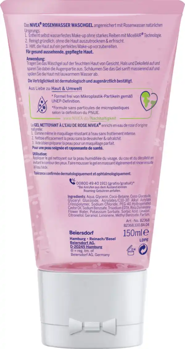Bild 2 von NIVEA Rosenwasser Waschgel, 150 ml