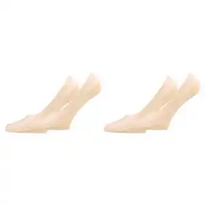 UP2FASHION WOMEN Damen Ballerina-Söckchen 2er-Pack, Hautfarben, 35/38