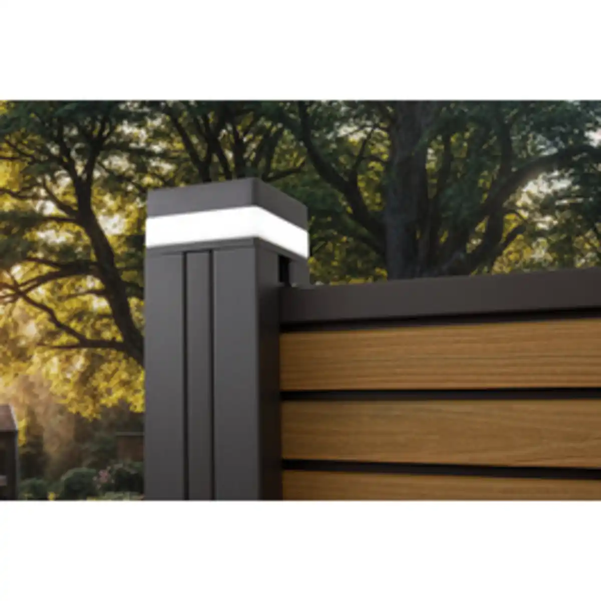 Bild 2 von Mr. GARDENER Led-Pfostenleuchte, BxT: 8,8 x 8,8 cm, festverdrahtet, für Flexi-Fence-Zaunsystem