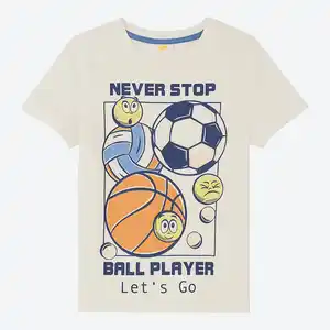 Kinder-Jungen-T-Shirt mit Rundhalsausschnitt