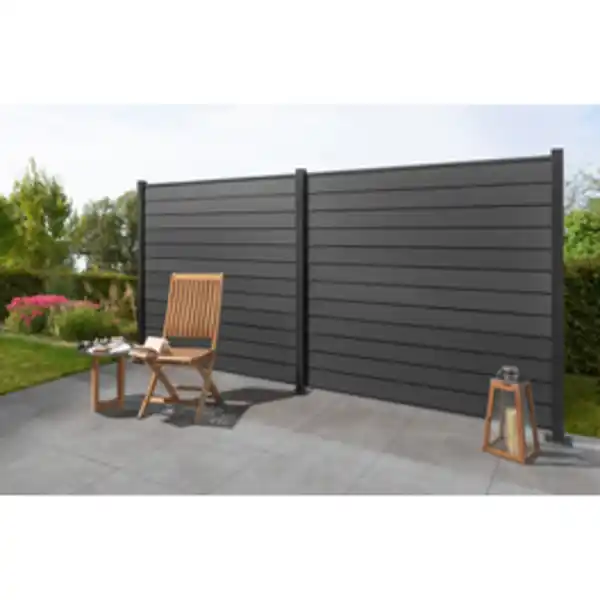 Bild 2 von Mr. GARDENER Steckzaunsystem »Turino«, BxH: 179 x 90 cm, 6er-Set, Schwedenprofil, anthrazit