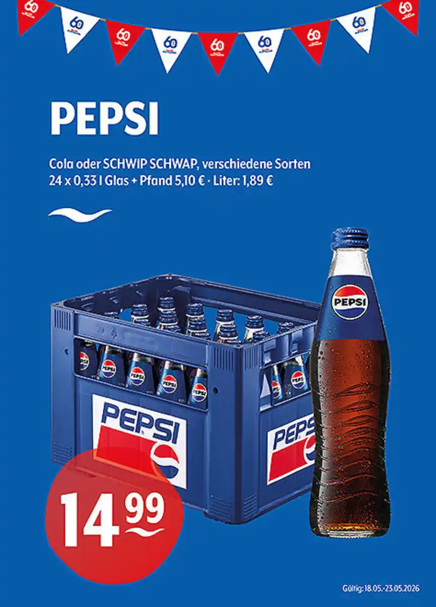 Bild 1 von PEPSI Cola oder SCHWIP SCHWAP verschiedene Sorten