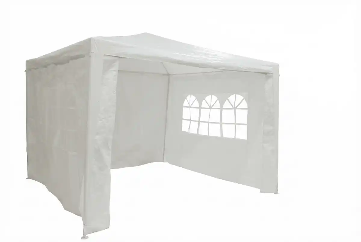 Bild 1 von Partyzelt Pavillon mit 4 Seitenwänden, ca. 300 x 300 x 250 cm – Weiß