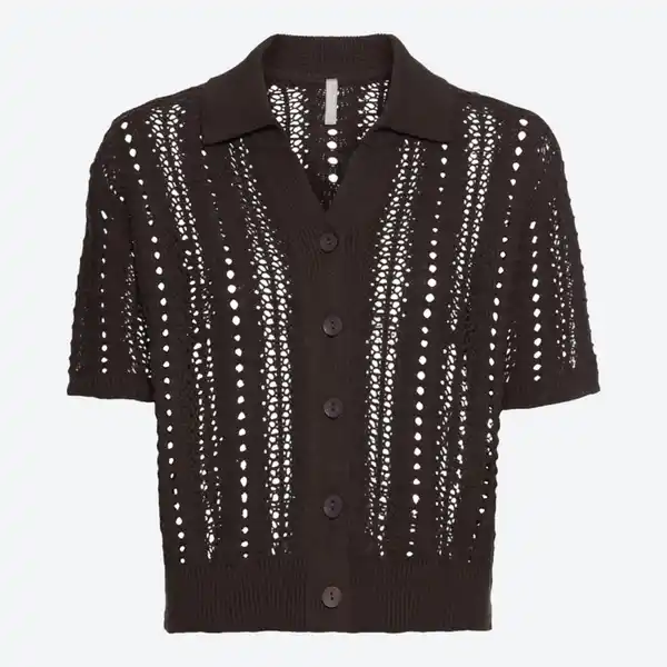 Bild 2 von Damen-Poloshirt in Ajour-Strick