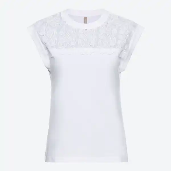 Bild 3 von Damen-T-Shirt mit Spitze