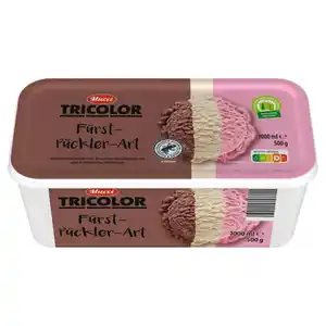 MUCCI Eisschale Tricolor 1 l, Erdbeer-Vanille-Schokolade