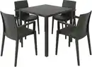 Bild 1 von Grandsoleil Garten-Essgruppe Brunch/Venice 4 Personen Stahl/Kunststoff schwarz