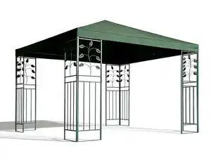 Gartenpavillon, aus Polyester ca. 300 x 300 x 260 cm – Grün