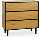 Bild 1 von 3 Schubladen Kommode ODENSE Eiche warm/schwarz