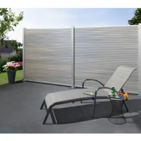 Bild 2 von Mr. GARDENER Steckzaunsystem »Turino«, BxH: 179 x 90 cm, 6er-Set, Rhombusoptik, silberfarben
