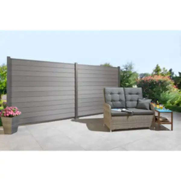 Bild 2 von Mr. GARDENER Steckzaunsystem »Turino«, BxH: 179 x 90 cm, 6er-Set, Schwedenprofil, steingrau