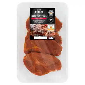 BBQ Schweine-Nackensteaks gewürzt 600 g, Tropical-Chili