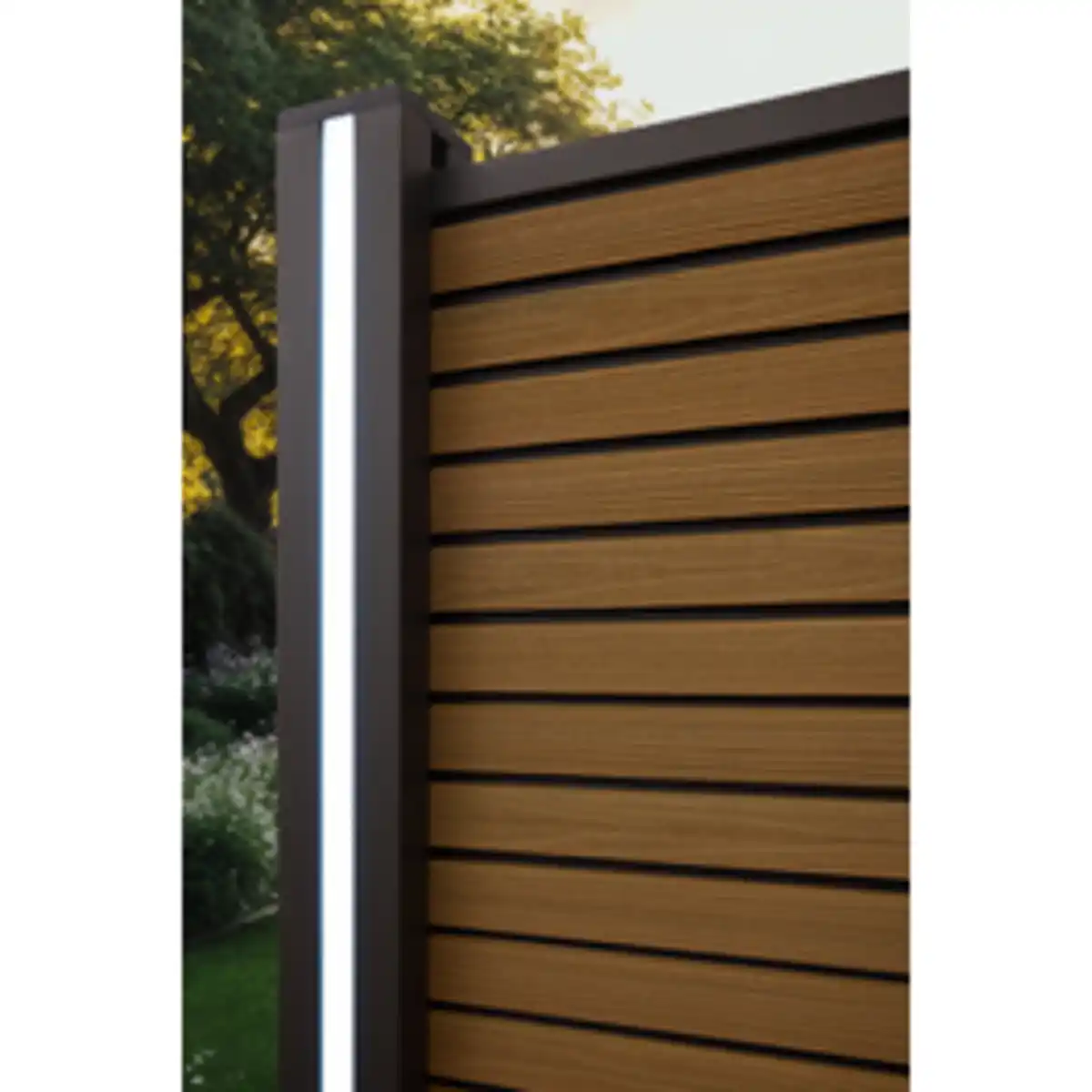 Bild 1 von Mr. GARDENER LED-Pfosten-Lichtleiste, festverdrahtet, für Flexi-Fence-Zaunsystem