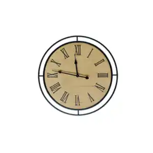 Wanduhr »Vintage Bambus«, Ø 45 cm, Metallrahmen, natur/schwarz