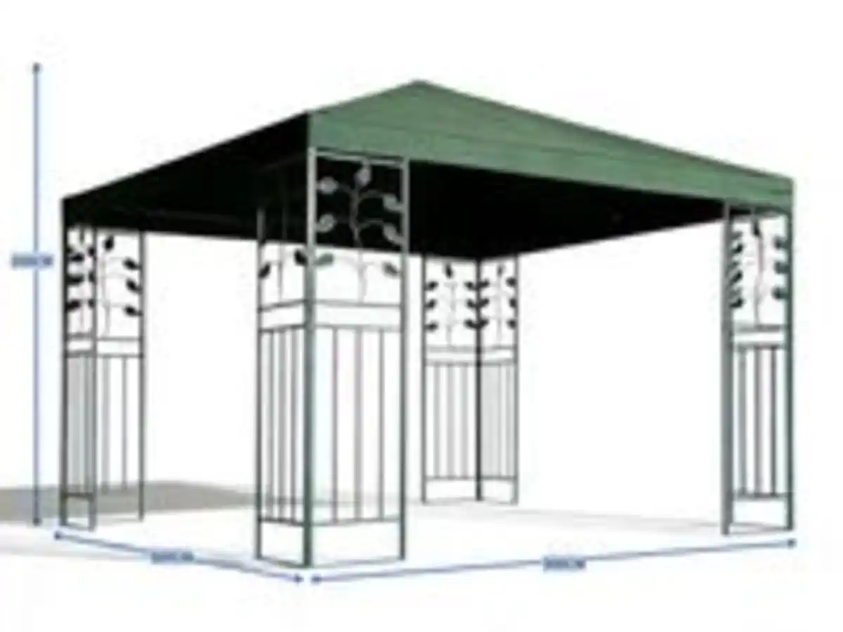 Bild 4 von Gartenpavillon, aus Polyester ca. 300 x 300 x 260 cm – Grün