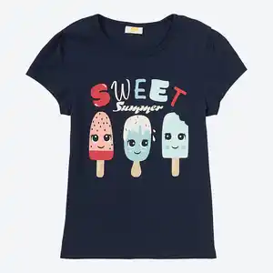 Kinder-Mädchen-T-Shirt mit Eis-Motiven