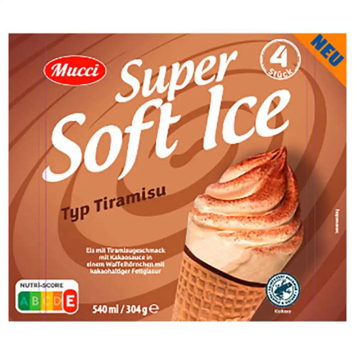 Bild 1 von MUCCI Super Soft Eis Waffelhörnchen, Tiramisu