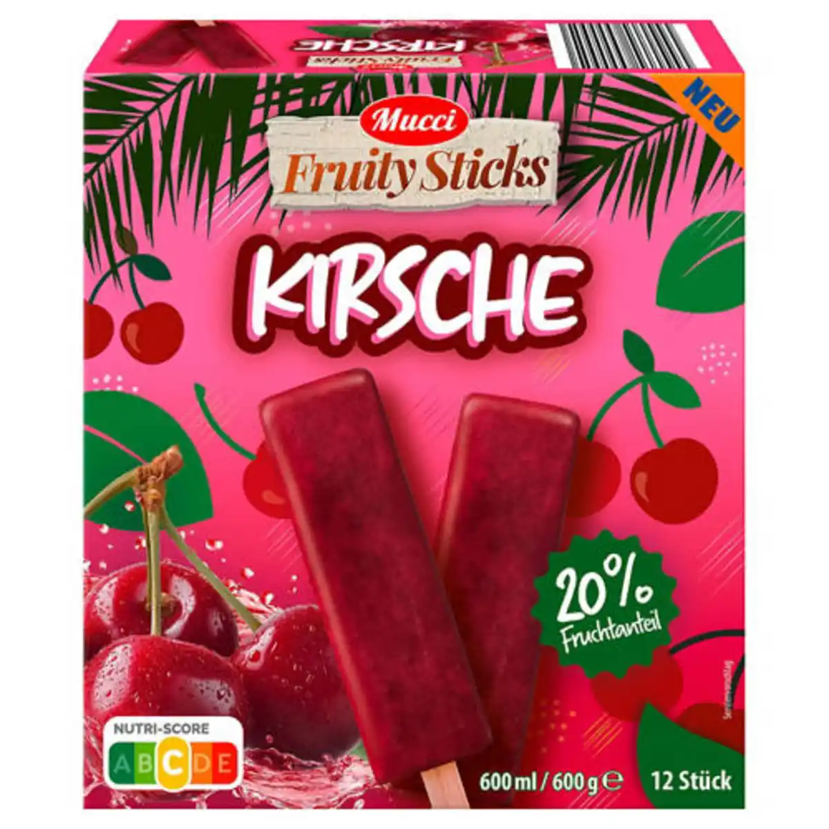 Bild 1 von MUCCI Frucht Stieleis 600 g, Kirsche