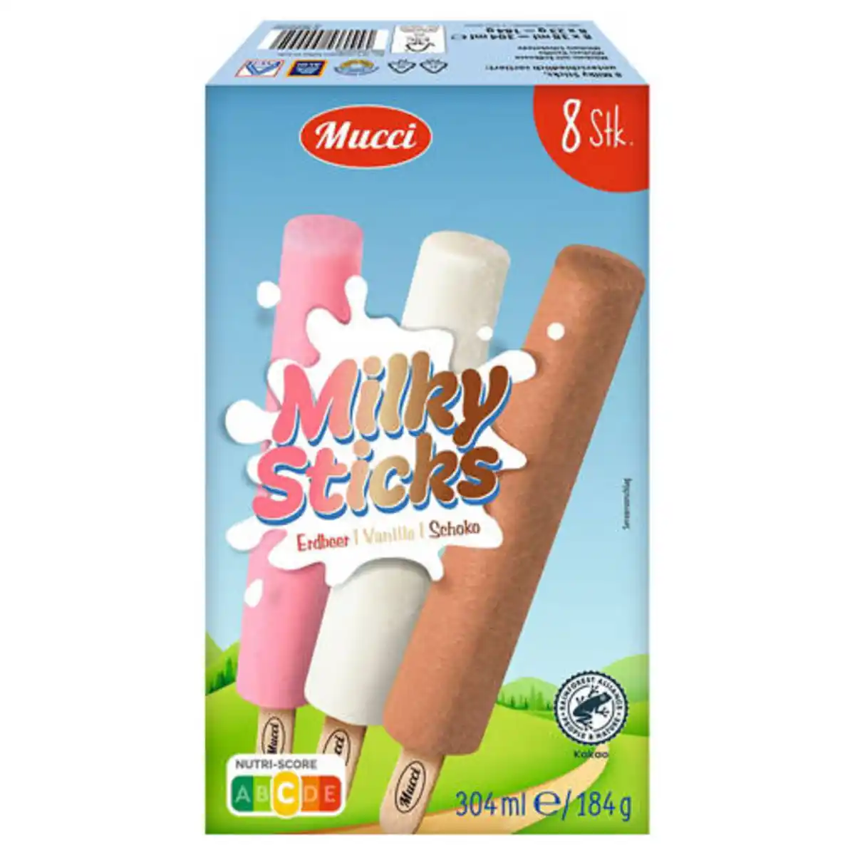 Bild 1 von MUCCI Milky Sticks 304 ml, Vanille Schokolade Erdbeere