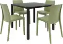 Bild 1 von Grandsoleil Garten-Essgruppe Brunch/Venice 4 Personen Stahl/Kunststoff olivgrün/schwarz