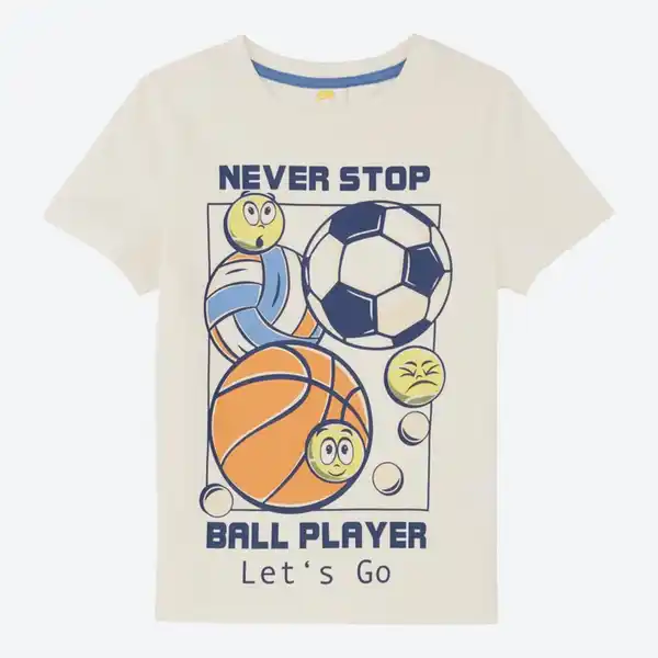 Bild 2 von Kinder-Jungen-T-Shirt mit Rundhalsausschnitt