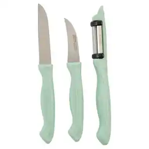 CROFTON Küchenmesser-Set, Grün, Messer/Schäler