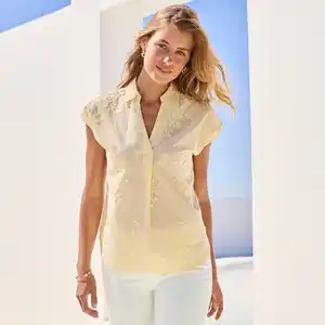 Damen-Bluse mit 3D-Stickerei