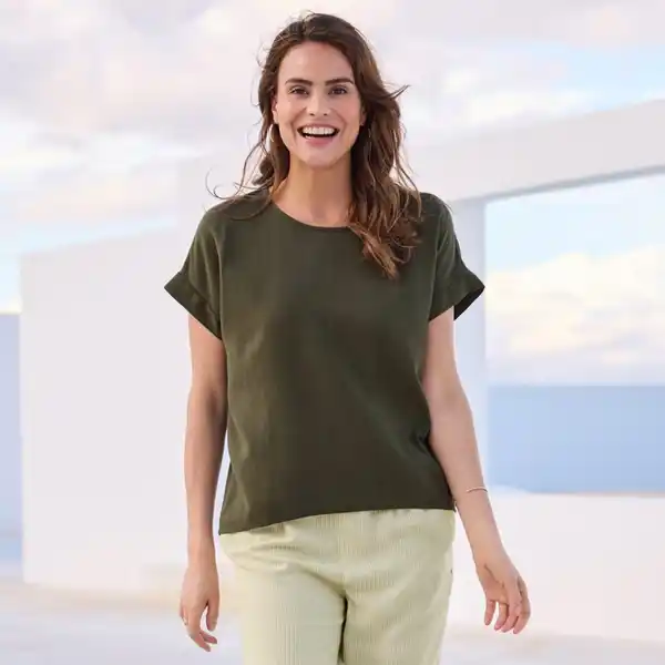 Bild 2 von Damen-Bluse aus Vikose-Leinen-Mix