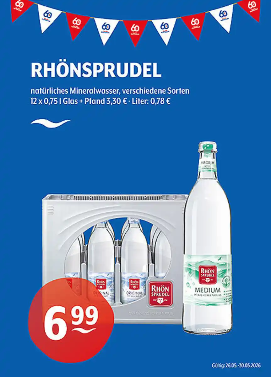 Bild 1 von RHÖNSPRUDEL natürliches Mineralwasser verschiedene Sorten