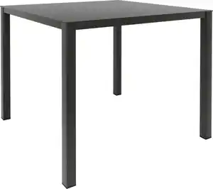Grandsoleil Gartentisch wetterfest Metall Brunch 80 × 80 cm schwarz