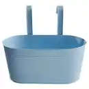 Bild 1 von BELAVI Metall-Hängetöpfe mit Haken, Pflanzkasten Blau