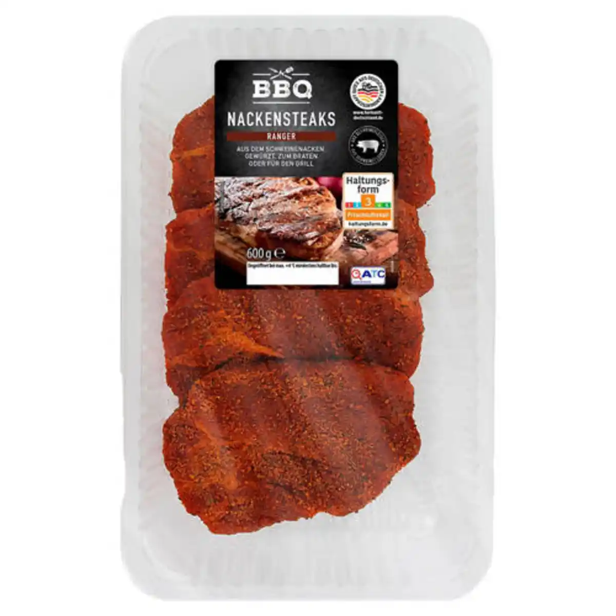 Bild 1 von BBQ Schweine-Nackensteaks gewürzt 600 g, Ranger