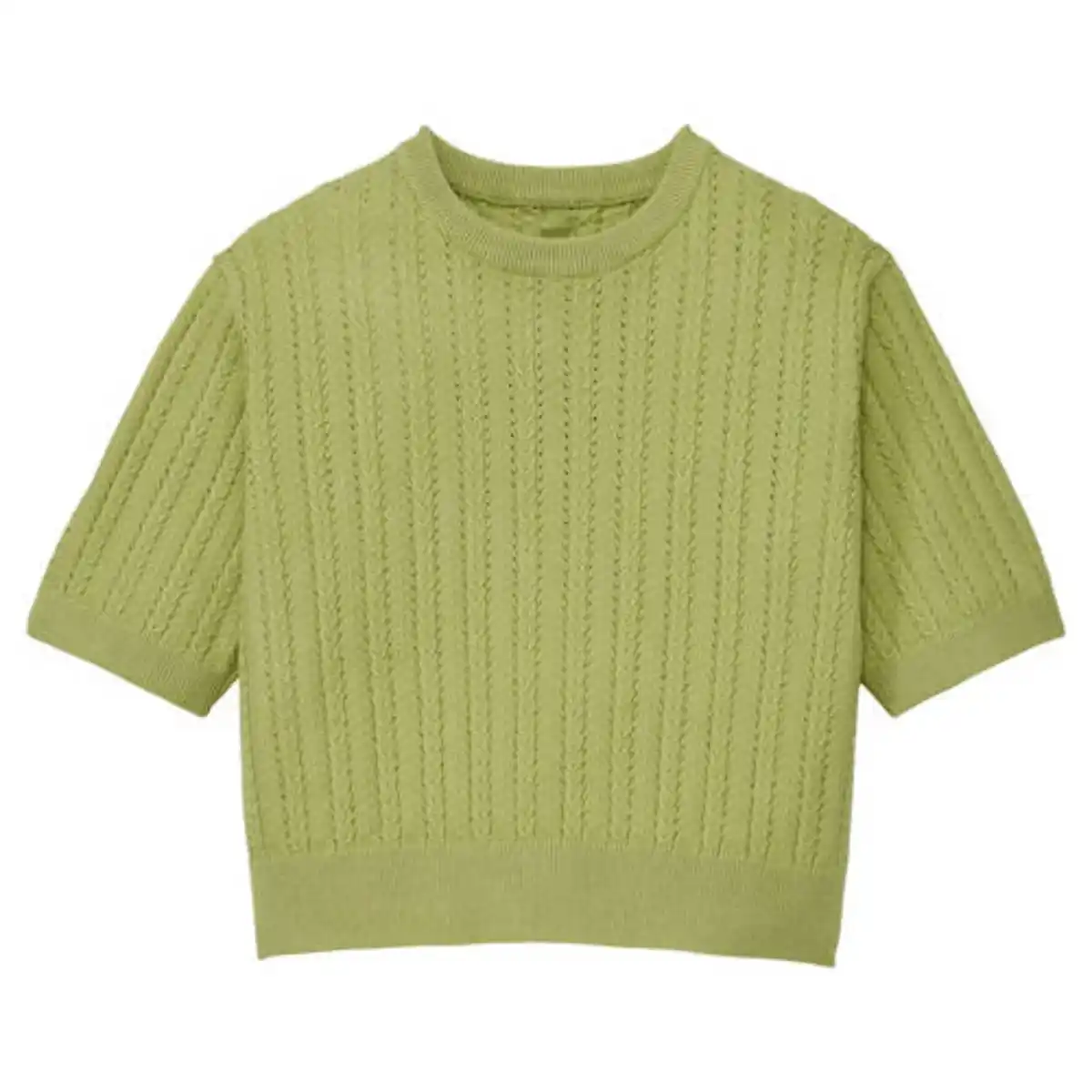 Bild 1 von UP2FASHION WOMEN Damen Kurzarm-Pullover, Grün, S 36/38