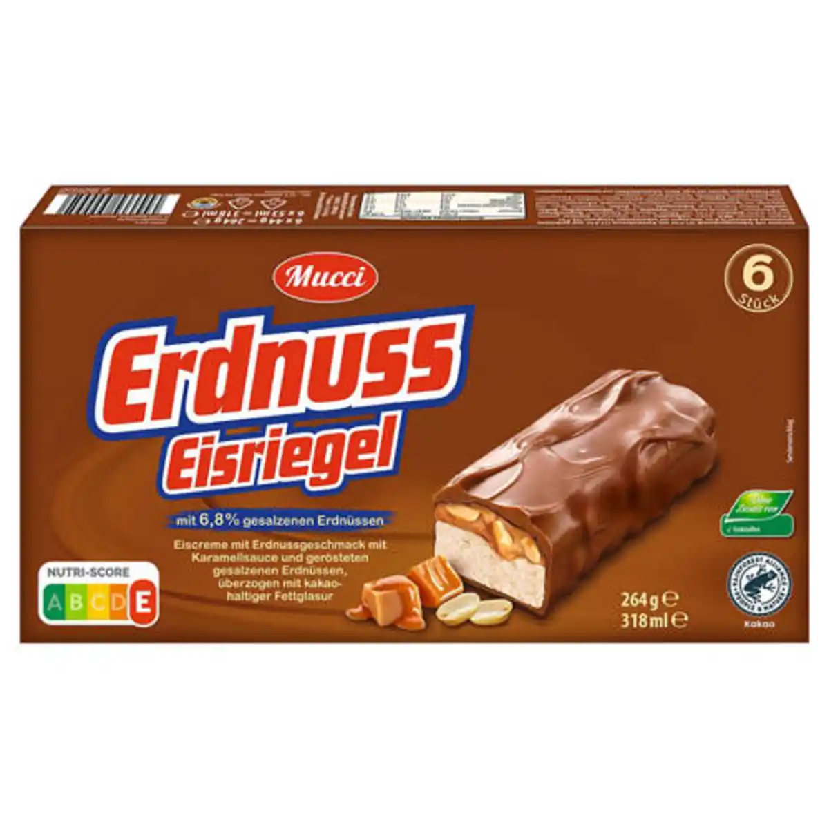 Bild 1 von MUCCI Eisriegel 318 ml, Schoko Erdnuss