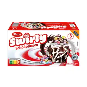 MUCCI Swirly 3 x 140 ml, Schokolinsen